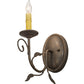 Meyda Lighting Bordeaux 5" Gilded Tobacco Wall Sconce With Ivory Faux Candlelight
