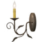 Meyda Lighting Bordeaux 5" Gilded Tobacco Wall Sconce With Ivory Faux Candlelight