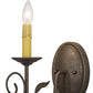 Meyda Lighting Bordeaux 5" Gilded Tobacco Wall Sconce With Ivory Faux Candlelight