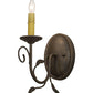 Meyda Lighting Bordeaux 5" Gilded Tobacco Wall Sconce With Ivory Faux Candlelight