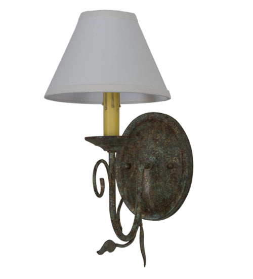 Meyda Lighting Bordeaux 7" Capri Wall Sconce With White Natural Linen Shade