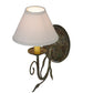 Meyda Lighting Bordeaux 7" Capri Wall Sconce With White Natural Linen Shade
