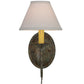 Meyda Lighting Bordeaux 7" Capri Wall Sconce With White Natural Linen Shade