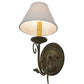 Meyda Lighting Bordeaux 7" Capri Wall Sconce With White Natural Linen Shade