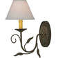 Meyda Lighting Bordeaux 7" Capri Wall Sconce With White Natural Linen Shade