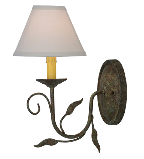 Meyda Lighting Bordeaux 7" Capri Wall Sconce With White Natural Linen Shade