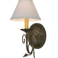 Meyda Lighting Bordeaux 7" Capri Wall Sconce With White Natural Linen Shade