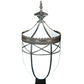 Meyda Lighting Borough Hall 11" Craftsman Brown Hall Post Light With White Art Shade Glass