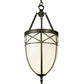 Meyda Lighting Borough Hall 11" Craftsman Brown Hall Post Light With White Art Shade Glass