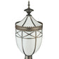 Meyda Lighting Borough Hall 11" Craftsman Brown Hall Post Light With White Art Shade Glass