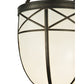 Meyda Lighting Borough Hall 11" Craftsman Brown Pendant Light With White Art Shade Glass