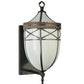 Meyda Lighting Borough Hall 11" Craftsman Brown Wall Sconce With White Art Shade Glass