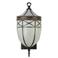 Meyda Lighting Borough Hall 11" Craftsman Brown Wall Sconce With White Art Shade Glass