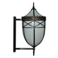 Meyda Lighting Borough Hall 11" Craftsman Brown Wall Sconce With White Art Shade Glass