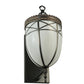 Meyda Lighting Borough Hall 11" Craftsman Brown Wall Sconce With White Art Shade Glass