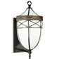 Meyda Lighting Borough Hall 11" Craftsman Brown Wall Sconce With White Art Shade Glass
