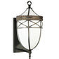 Meyda Lighting Borough Hall 11" Craftsman Brown Wall Sconce With White Art Shade Glass