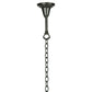 Meyda Lighting Borough Hall 14" 2-Light Craftsman Brown Pendant Light With White Art Shade Glass