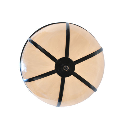 Meyda Lighting Borough Hall 14" 2-Light Craftsman Brown Pendant Light With White Art Shade Glass