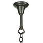 Meyda Lighting Borough Hall 14" 2-Light Craftsman Brown Pendant Light With White Art Shade Glass