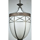 Meyda Lighting Borough Hall 14" Craftsman Brown Hall Post Light With White Art Shade Glass