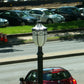 Meyda Lighting Borough Hall 14" Craftsman Brown Hall Post Light With White Art Shade Glass
