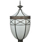 Meyda Lighting Borough Hall 14" Craftsman Brown Hall Post Light With White Art Shade Glass