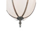 Meyda Lighting Borough Hall 16" 2-Light Craftsman Brown Flush Mount Light With White Art Shade Glass