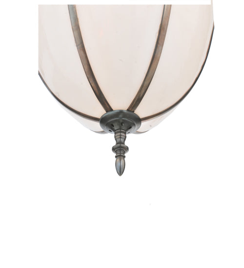 Meyda Lighting Borough Hall 16" 2-Light Craftsman Brown Flush Mount Light With White Art Shade Glass