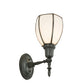 Meyda Lighting Borough Hall 7" Craftsman Brown Wall Sconce With White Art Shade Glass