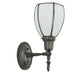 Meyda Lighting Borough Hall 7" Craftsman Brown Wall Sconce With White Art Shade Glass