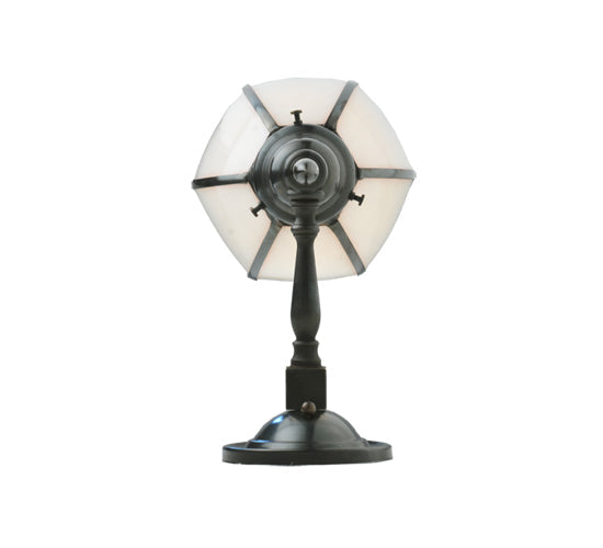 Meyda Lighting Borough Hall 7" Craftsman Brown Wall Sconce With White Art Shade Glass