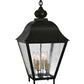 Meyda Lighting Boston 20" 4-Light Wrought Iron Lantern Pendant Light With Clear Seeded Shade Glass