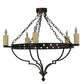 Meyda Lighting Bottini 31" 5-Light Mahogany Bronze Semi-flush Mount Ceiling Light With Ivory Faux Candlelight