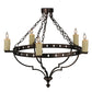 Meyda Lighting Bottini 31" 5-Light Mahogany Bronze Semi-flush Mount Ceiling Light With Ivory Faux Candlelight