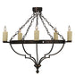 Meyda Lighting Bottini 31" 5-Light Mahogany Bronze Semi-flush Mount Ceiling Light With Ivory Faux Candlelight