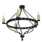 Meyda Lighting Bottini 31" 5-Light Mahogany Bronze Semi-flush Mount Ceiling Light With Ivory Faux Candlelight