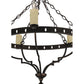 Meyda Lighting Bottini 31" 5-Light Mahogany Bronze Semi-flush Mount Ceiling Light With Ivory Faux Candlelight