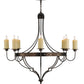 Meyda Lighting Bottini 48" 8-Light Mahogany Bronze Chandelier With Ivory Faux Candlelight