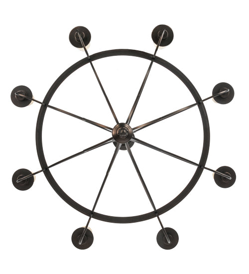 Meyda Lighting Bottini 48" 8-Light Mahogany Bronze Chandelier With Ivory Faux Candlelight