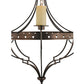 Meyda Lighting Bottini 48" 8-Light Mahogany Bronze Chandelier With Ivory Faux Candlelight
