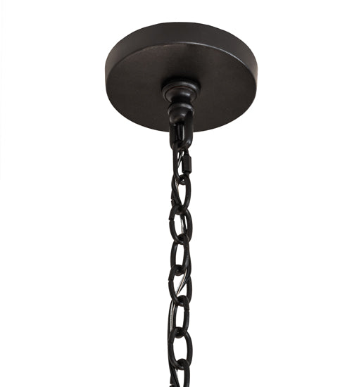 Meyda Lighting Bottini 48" 8-Light Textured Black Chandelier With Ivory Faux Candlelight