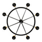 Meyda Lighting Bottini 48" 8-Light Textured Black Chandelier With Ivory Faux Candlelight