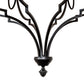 Meyda Lighting Bottini 48" 8-Light Textured Black Chandelier With Ivory Faux Candlelight