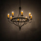 Meyda Lighting Bottini 48" 8-Light Wrought Iron Chandelier With Ivory Faux Candlelights