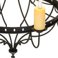 Meyda Lighting Bottini 48" 8-Light Wrought Iron Chandelier With Ivory Faux Candlelights