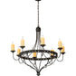 Meyda Lighting Bottini 48" 8-Light Wrought Iron Chandelier With Ivory Faux Candlelights