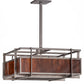 Meyda Lighting Boulder Creek 28" 2-Light Steel Pendant Light With Ambra Siena Idalight Shade