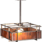 Meyda Lighting Boulder Creek 28" 2-Light Steel Pendant Light With Ambra Siena Idalight Shade