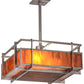 Meyda Lighting Boulder Creek 28" 2-Light Steel Pendant Light With Ambra Siena Idalight Shade